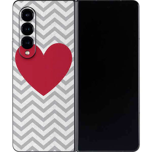 Chevron Heart Galaxy Z Fold4 5G Skin